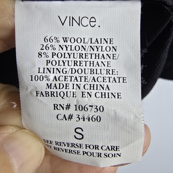 Vince Womens Black Cropped JacketSmall Button DetailRuched Sleeve Stand UpCollar - Picture 15 of 15